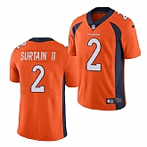 Nike Broncos 2 Patrick Surtain II Orange 2021 Draft Vapor Limited Jersey Dzhi,baseball caps,new era cap wholesale,wholesale hats